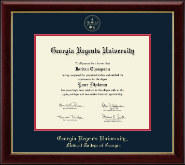 Georgia Regents University diploma frame - Gold Embossed Diploma Frame in Gallery