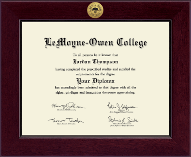 LeMoyne-Owen College diploma frame - Century Gold Engraved Diploma Frame in Cordova