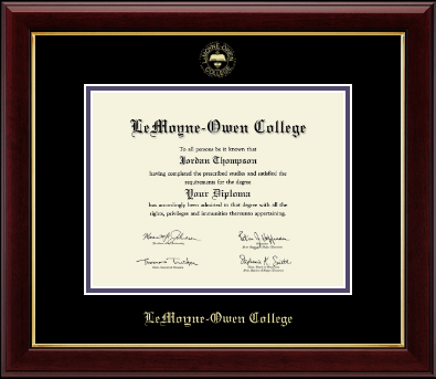 LeMoyne-Owen College diploma frame - Gold Embossed Diploma Frame in Gallery