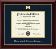 University of Michigan diploma frame - Gold Embossed Dearborn Diploma Frame in Gallery