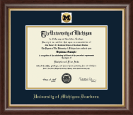 University of Michigan diploma frame - Gold Engraved Medallion Dearborn Diploma Frame in Hampshire