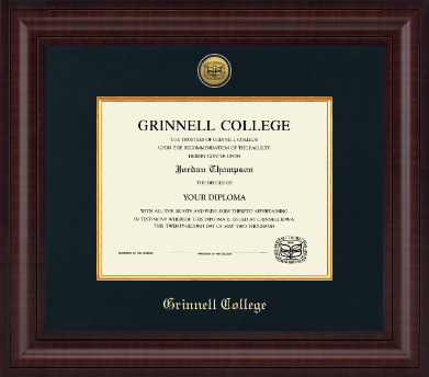 Grinnell College diploma frame - Presidential Gold Engraved Diploma Frame in Premier