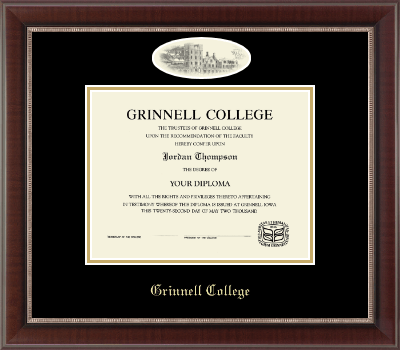 Grinnell College diploma frame - Campus Cameo Diploma Frame in Chateau