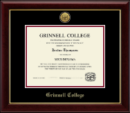 Grinnell College diploma frame - Gold Engraved Medallion Diploma Frame in Gallery