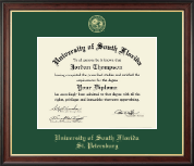 University of South Florida diploma frame - Gold Embossed Diploma Frame in Studio Gold