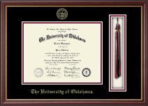The University of Oklahoma diploma frame - Tassel & Cord Diploma Frame in Newport