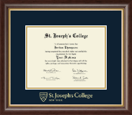 St. Joseph's College New York diploma frame - Gold Embossed Diploma Frame in Hampshire