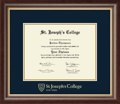 St. Joseph's College New York diploma frame - Gold Embossed Diploma Frame in Hampshire