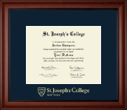 St. Joseph's College New York diploma frame - Gold Embossed Diploma Frame in Cambridge
