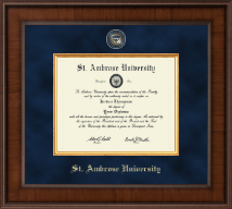 Saint Ambrose University Presidential Masterpiece Diploma Frame in Madison