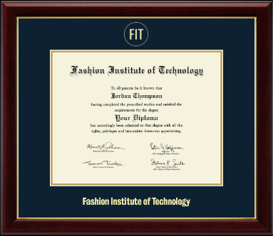 Fashion Institute of Technology diploma frame - Gold Embossed Diploma Frame in Gallery