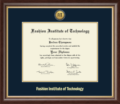 Fashion Institute of Technology diploma frame - Gold Engraved Medallion Diploma Frame in Hampshire