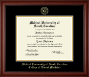 Medical University of South Carolina diploma frame - Gold Embossed Diploma Frame in Cambridge