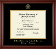 Medical University of South Carolina Gold Embossed Diploma Frame in Cambridge