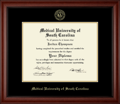 Medical University of South Carolina diploma frame - Gold Embossed Diploma Frame in Cambridge