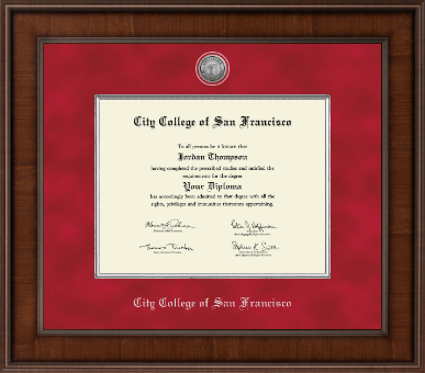 City College of San Francisco diploma frame - Presidential Silver Engraved Diploma Frame in Madison