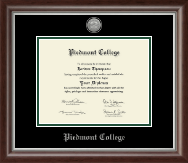 Piedmont College Silver Engraved Medallion Diploma Frame in Devonshire