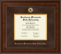 Southwest Minnesota State University Presidential Gold Engraved Diploma Frame in Madison