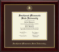Southwest Minnesota State University diploma frame - Gold Embossed Diploma Frame in Gallery