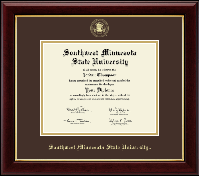 Southwest Minnesota State University diploma frame - Gold Embossed Diploma Frame in Gallery