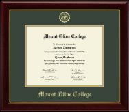 Mount Olive College diploma frame - Gold Embossed Diploma Frame in Gallery
