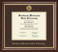 Southwest Minnesota State University Gold Engraved Medallion Diploma Frame in Hampshire