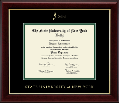 State University of New York Delhi diploma frame - Gold Embossed Diploma Frame in Gallery