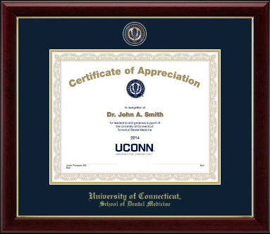 University of Connecticut certificate frame - Masterpiece Medallion Certificate Frame in Gallery