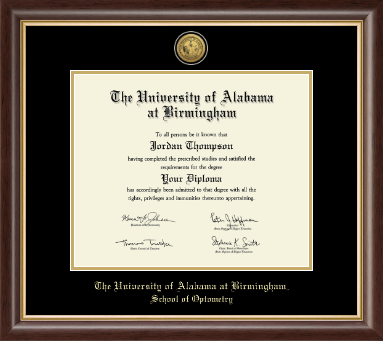 The University of Alabama at Birmingham diploma frame - Gold Engraved Medallion Diploma Frame in Hampshire