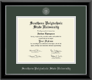 Southern Polytechnic State University Silver Embossed Diploma Frame in Onyx Silver
