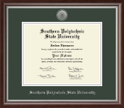 Southern Polytechnic State University Silver Engraved Medallion Diploma Frame in Devonshire