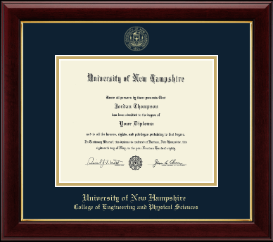 University of New Hampshire diploma frame - Gold Embossed Diploma Frame in Gallery