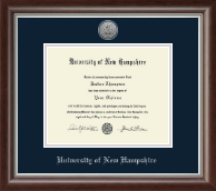 University of New Hampshire Silver Engraved Medallion Diploma Frame in Devonshire