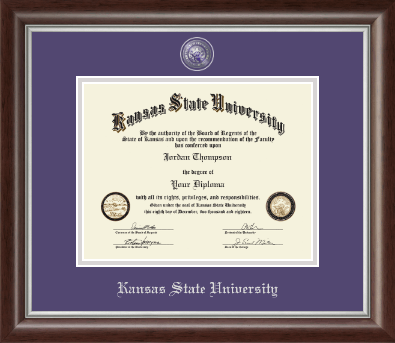 Kansas State University diploma frame - Masterpiece Medallion Diploma Frame in Devonshire