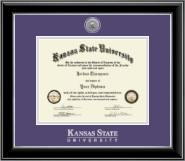 Silver Engraved Medallion Diploma Frame