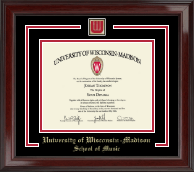 University of Wisconsin Madison diploma frame - Spirit W Band Logo Medallion Diploma Frame in Encore