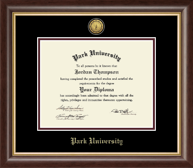 Park University diploma frame - Gold Engraved Medallion Diploma Frame in Hampshire