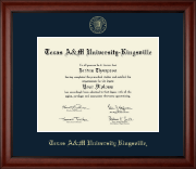 Texas A&M University Kingsville Gold Embossed Diploma Frame in Cambridge