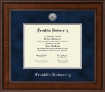 Franklin University Presidential Silver Engraved Diploma Frame in Madison