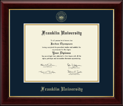 Franklin University diploma frame - Gold Embossed Diploma Frame in Gallery