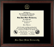 San Jose State University diploma frame - Gold Embossed Diploma Frame in Studio