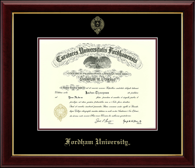 Fordham University diploma frame - Gold Embossed Diploma Frame  in Gallery