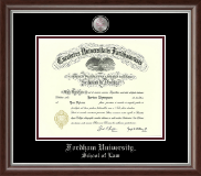 Fordham University Masterpiece Medallion Diploma Frame in Devonshire