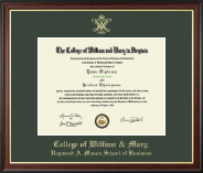 William & Mary Gold Embossed Diploma Frame in Studio Gold