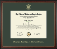 William & Mary diploma frame - Gold Embossed Diploma Frame in Studio Gold