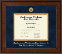 Southeastern Oklahoma State University diploma frame - Presidential Gold Engraved Diploma Frame in Madison