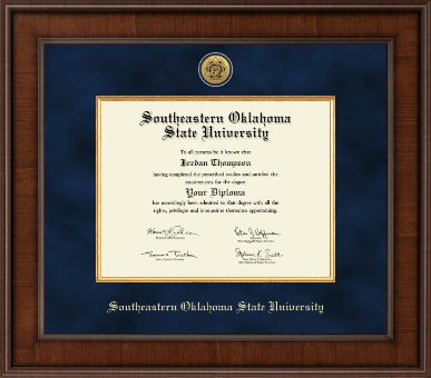 Southeastern Oklahoma State University diploma frame - Presidential Gold Engraved Diploma Frame in Madison