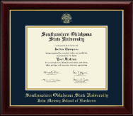 Southeastern Oklahoma State University diploma frame - Gold Embossed Diploma Frame in Gallery