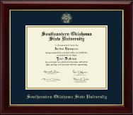 Southeastern Oklahoma State University Gold Embossed Diploma Frame in Gallery