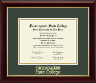 State University of New York - Farmingdale State College Gold Embossed Diploma Frame in Gallery
